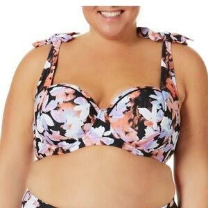 Watercolor Tie Swim Top